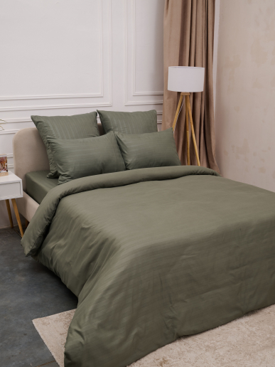 Пододеяльник микрофибра страйп / Хаки