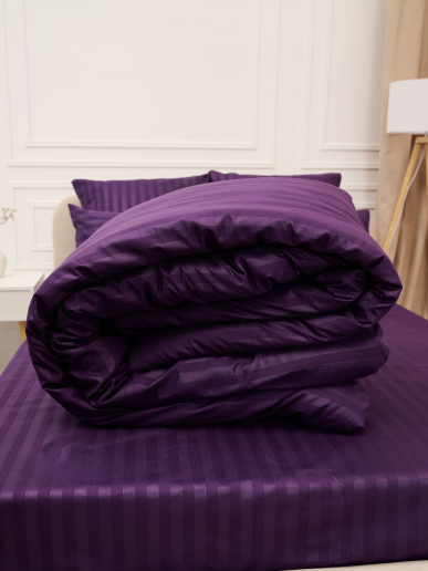 Пододеяльник микрофибра страйп / Фиолетовый