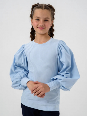 Детский джемпер "Доминика" длинный рукав / Голубой