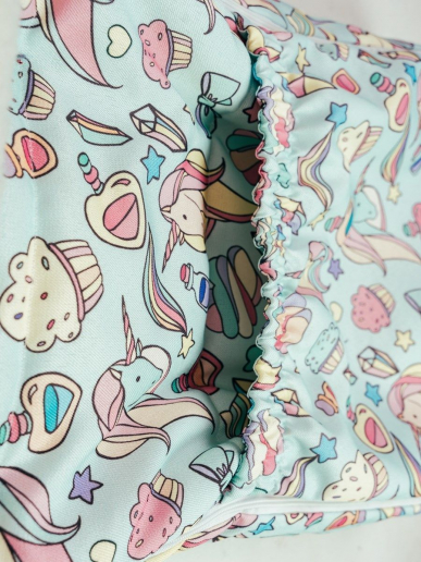 Детский конверт меховой на выписку / Единороги