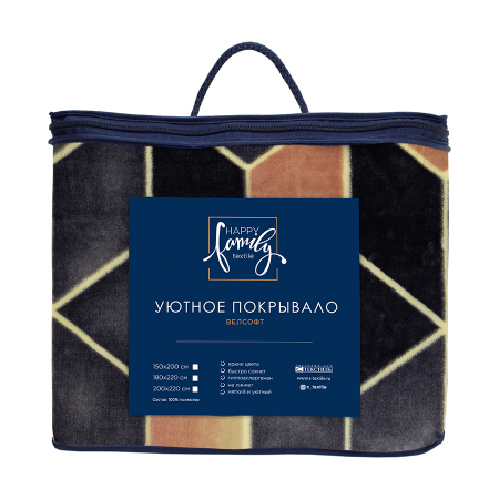 Покрывало Happy Family велсофт Соты 2