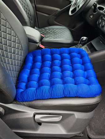 Подушка автомобильная на сиденье "АВТО-БИО" 50x45 / синяя