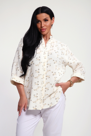 Женская рубашка 32745 / бежевый