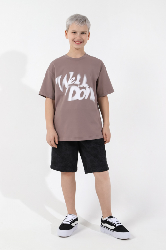 Детская футболка для мальчика Леон-3 / бежевый