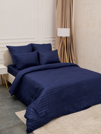 Пододеяльник микрофибра страйп / Синий