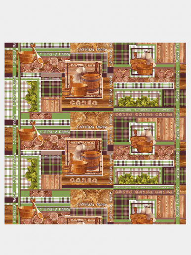 Полотенце банное вафельное С легким паром 1