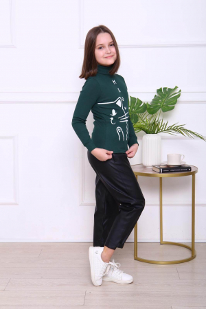 Детская водолазка Зимка / изумруд