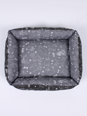 Лежанка для животных мелких пород арт. LDZ / Графит + черный