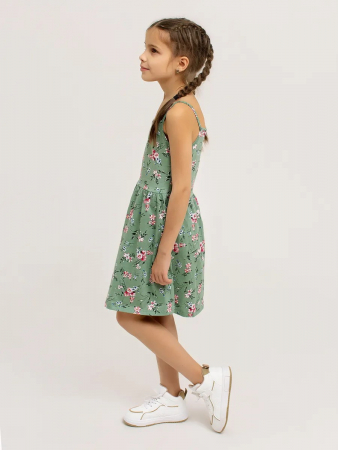 Детский сарафан "Кокетка" / Светлый хаки арт. дк169сх