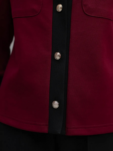 Женский жакет даблфейс / Бургунди