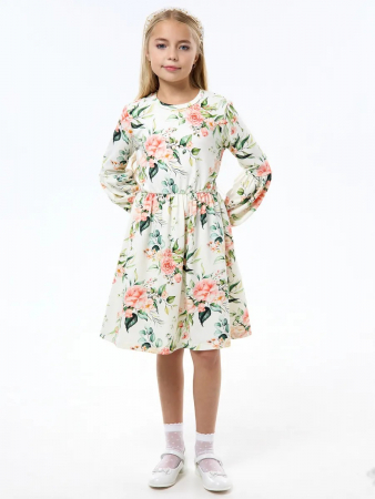 Детское платье "Фея" / Розы на молоке