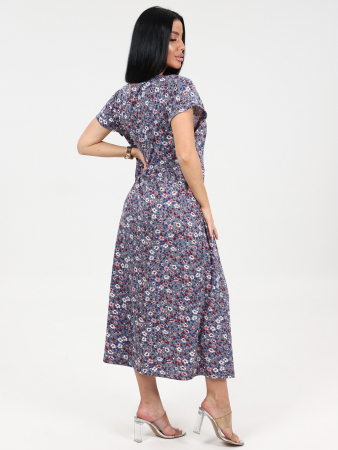 Женское платье М-982 / Цветок серый