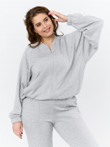 Женский бомбер Нео-1 БО-004 / серый меланж