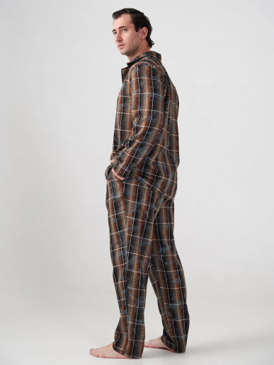 Мужская пижама "Добрый вечер" 2162-Ф / Коричневый