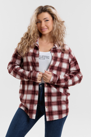 Женская рубашка 36995 / коричневый