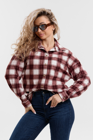 Женская рубашка 36995 / коричневый