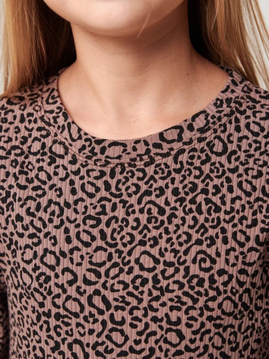 Детское платье "Барби" длинный рукав / Коричневый