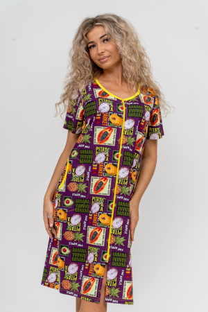 Женский халат 37007 / баклажан