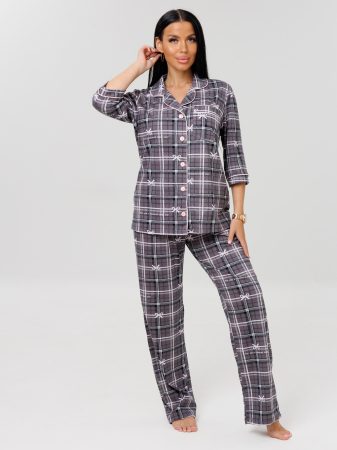 Женский костюм К-132(К) / Серый (бантики)