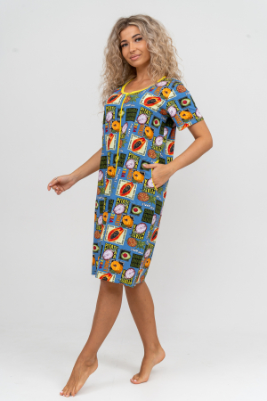 Женский халат 37007 / голубой