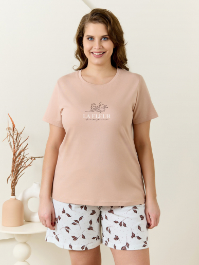 Женская пижама Рельеф-3 П-507 / бежевый