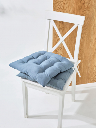 Кухонная подушка на стул (габардин) арт.GB40 / Светло-серый