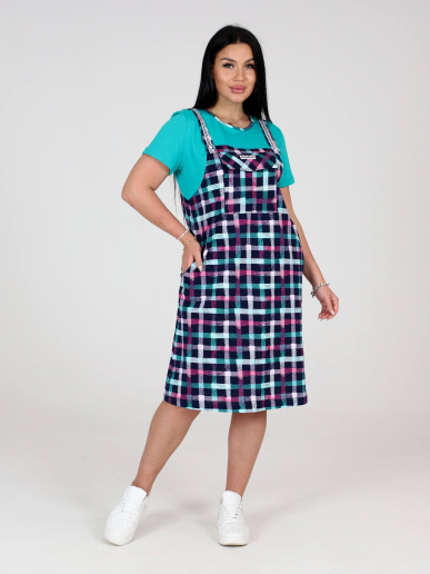 Женское платье СТРАЙК ПлК-52 / Зеленый фон