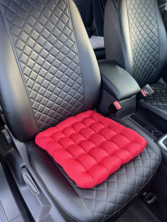 Подушка автомобильная на сиденье "АВТО-БИО" 40x40 / красная