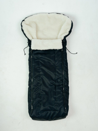 Детский конверт меховой на выписку / черный