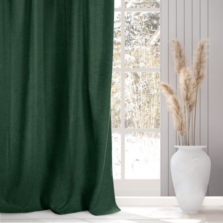 Комплект штор "Волшебная Ночь" Рогожка / Изумруд