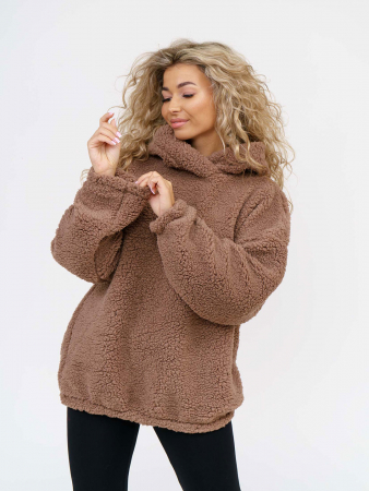 Женская толстовка мод.1770/2 (оверсайз) / Коричневый