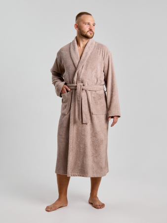 Халат мужской Комфорт-4 / серо-бежевый