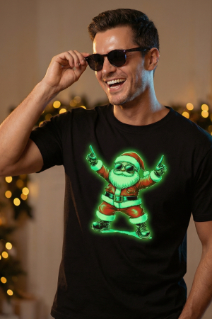 Мужская футболка 8581 / черный+дедМ крутой