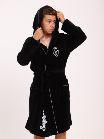 Детский халат "Самсон" / Черный