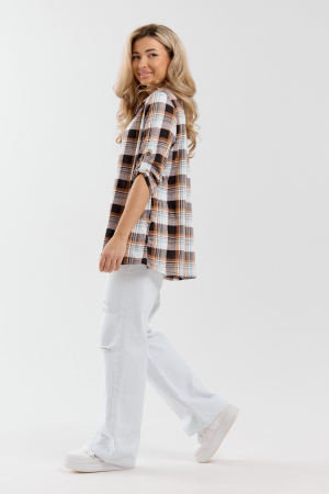 Женская рубашка 36988 / коричневый