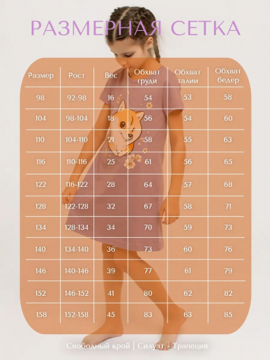 Детская сорочка "Сиба" арт. дк312лй
