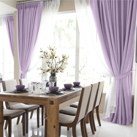 Комплект штор "Волшебная Ночь" Рогожка / Сирень