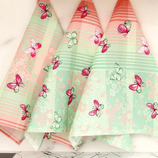 Набор из 3х вафельных полотенец / Летнее настроение 1