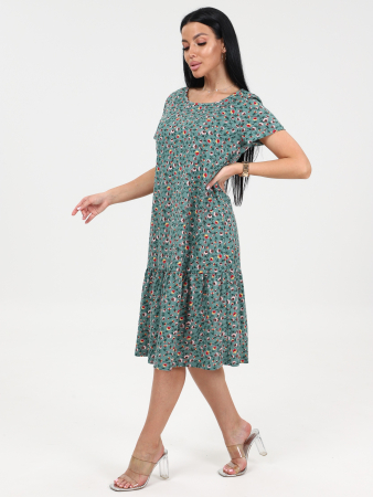 Женское платье М-996 / Цветок зеленый