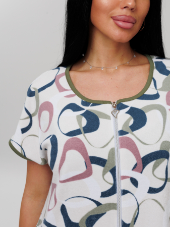 Женский халат Х-144(М) / Хаки (узоры)