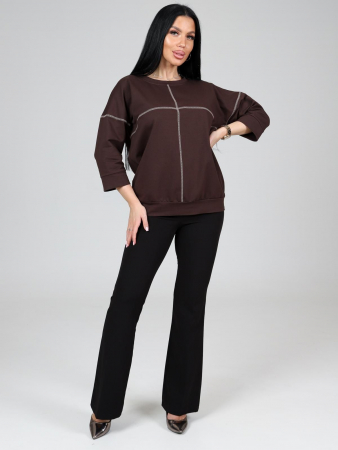 Женский свитшот Николет / коричневый