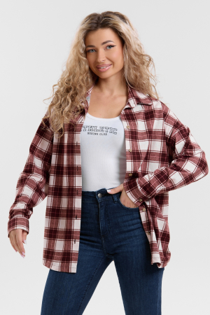 Женская рубашка 36995 / коричневый