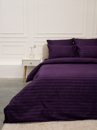 Пододеяльник микрофибра страйп / Фиолетовый