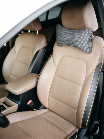 Подушка на подголовник плоская / серая