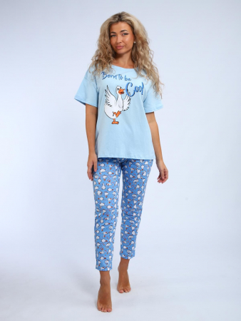 Женская пижама Веселина / голубой