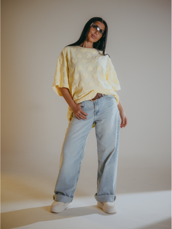 Женская футболка Ирбис / Сердца, сливочное масло