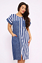 Женский халат Полоска 521 / Синий