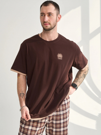 Мужской комплект "Пальма" (бриджи) 2456-К / Коричневый