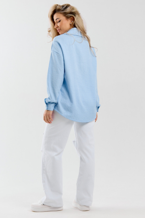 Женская рубашка 36987 / голубой