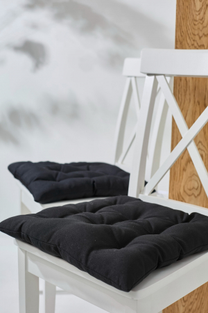 Кухонная подушка на стул (габардин) арт.GB40 / Черный